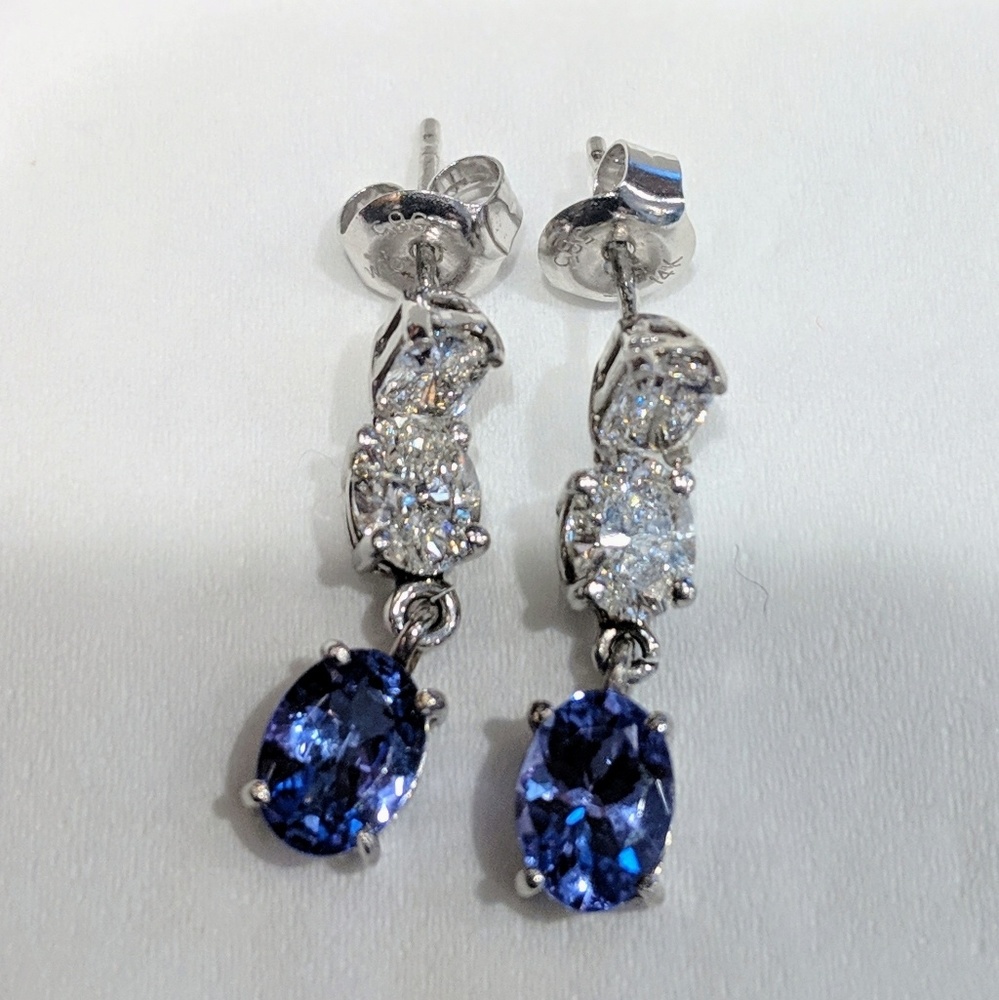 Diamond and sapphire earrings